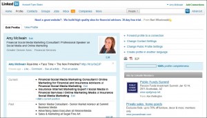 Amy McIlwain's LinkedIn profile graphic