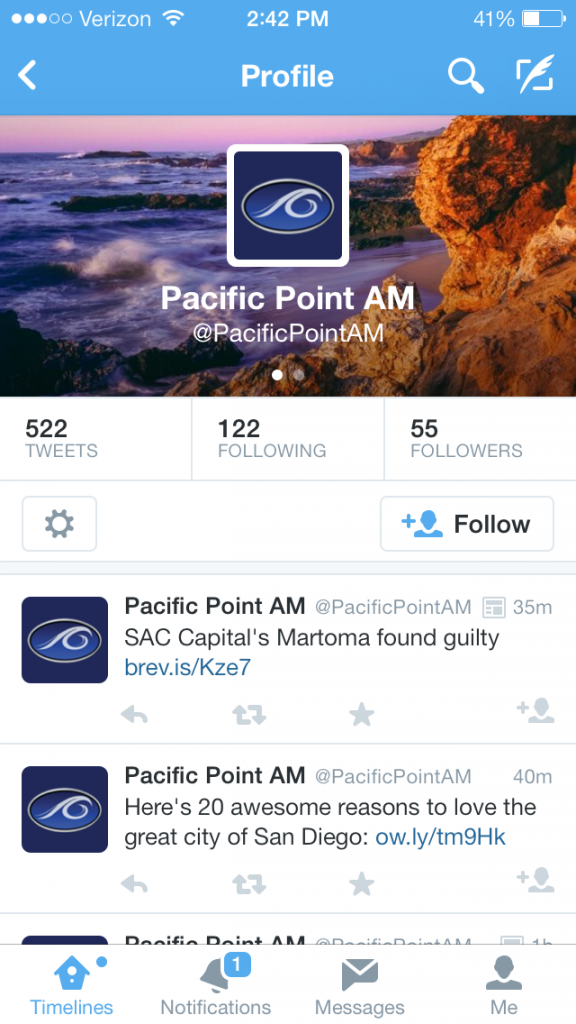 Pacific Point AM Twitter Mobile