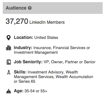 financial social media - linkedin targeting